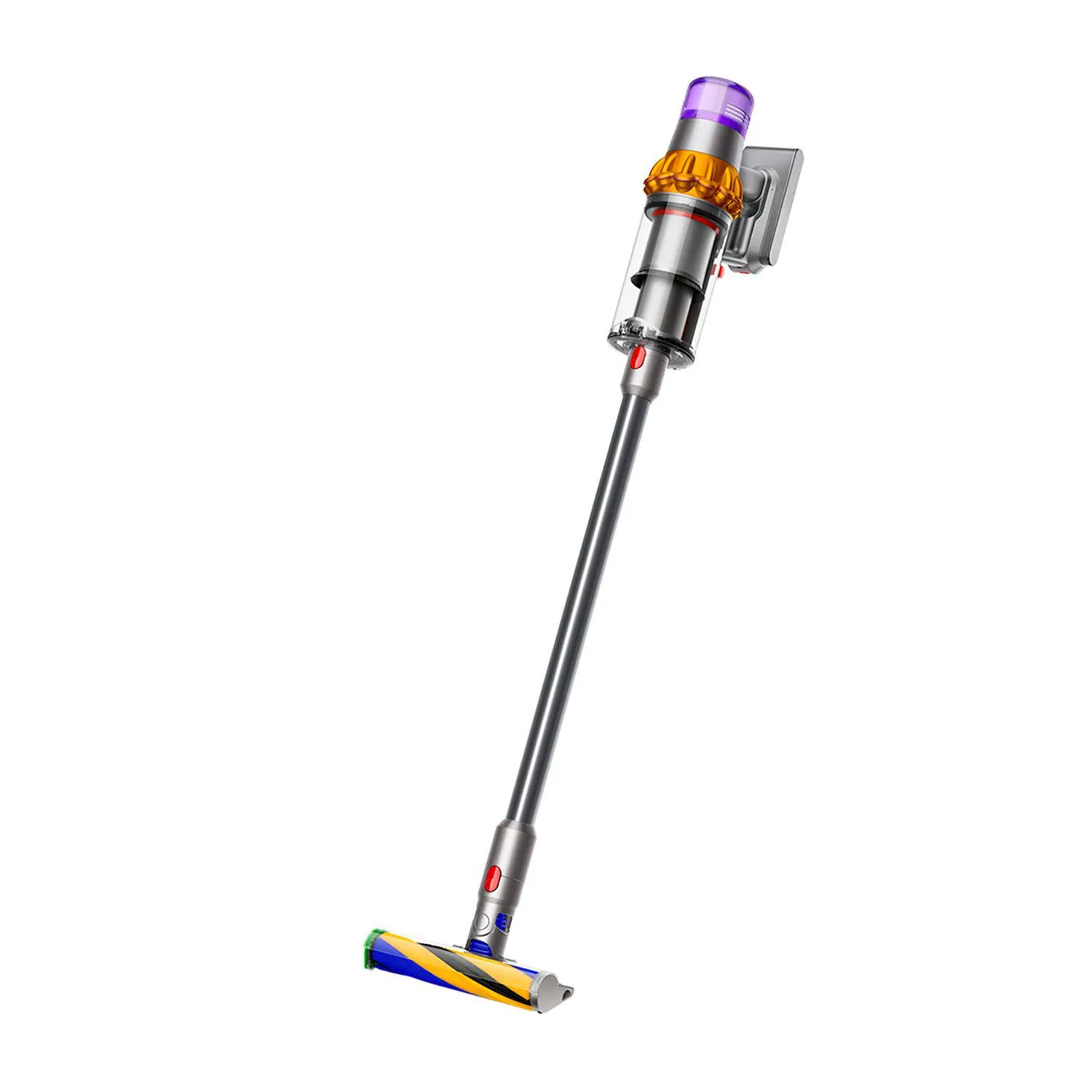 Aspiradora inalámbrica Dyson V15 Detect Amarillo/Níquel 230W, aspiradora sin cable con luz que revel